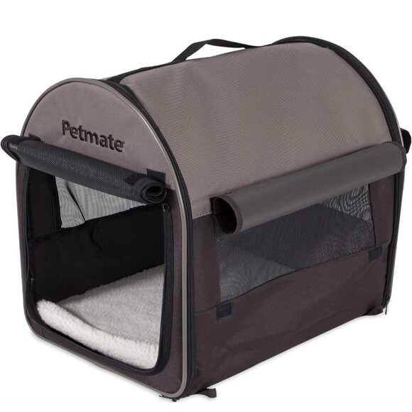 Petmate Portable Pet Home - Fabric Travel Crate - Small Brown - Picture 3 of 9